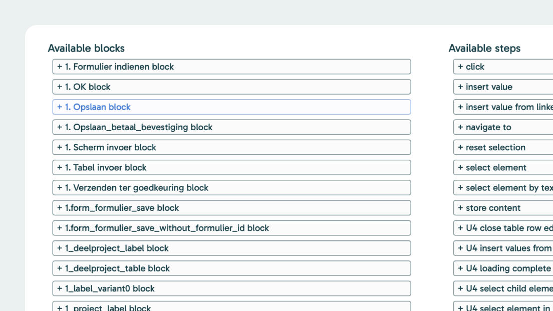 Modulaire testcomponenten